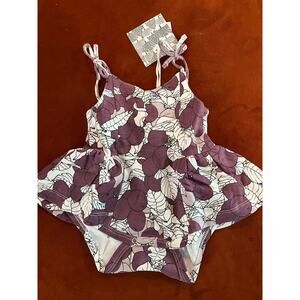 NWT Kate Quinn Spaghetti Tie Ballerina Bubble Wild Purple Plum 6-12m